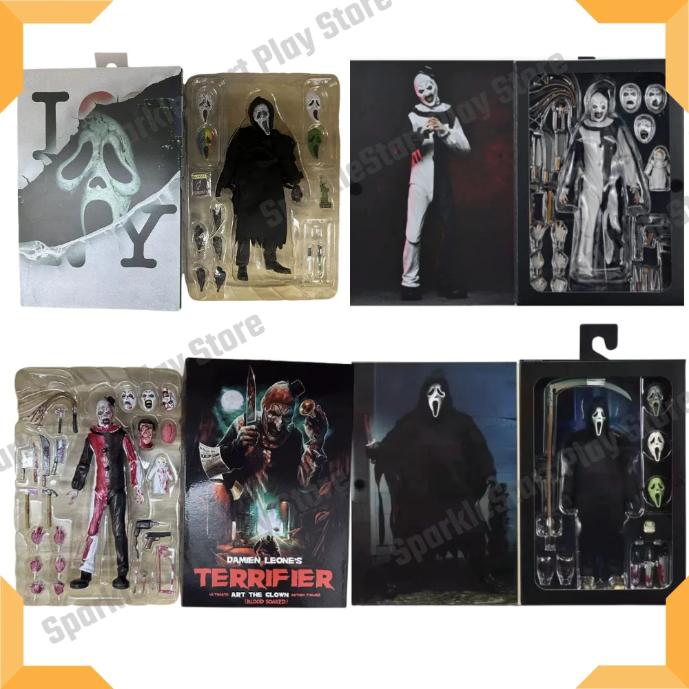 

Neca Horror Movie Terrifier Art the Clown BLOODBATH Joker Halloween Day Horror Figure Collectible Model Toy