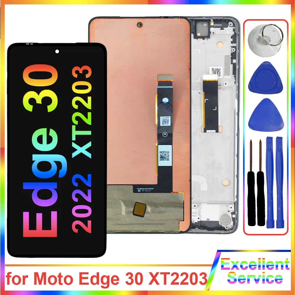 

AMOLED LCD for Motorola Moto Edge 30 XT2203-1-2-3 LCD Display Touch Screen Digitizer Replacement for Moto Edge 30 XT2203 LCD