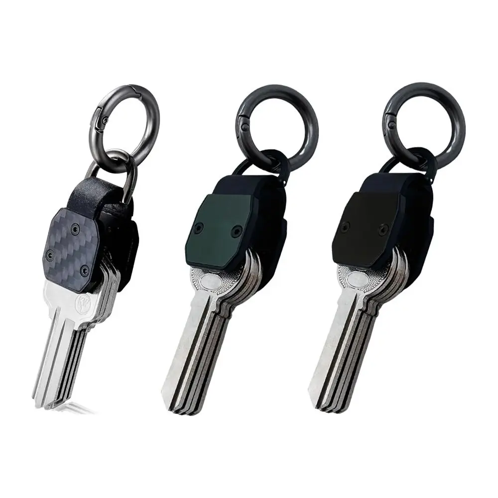 Portable Mini Key Organizer Holds 2-6 Keys Aluminum Alloy Keys Case Black Green Keychain Holder for Universal Size