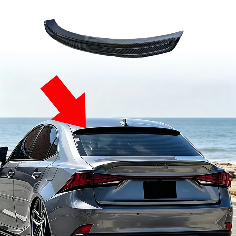 Rear Window Roof Spoiler Top Wing For 2013‑2020 Lexus IS ABS Exterior Body Kit Modification Car Rear Roof Spoiler Accessories
