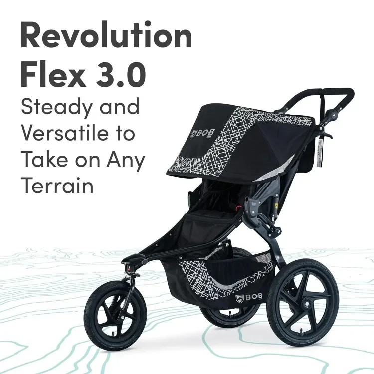 Revolution Flex 3.0 Jogging Stroller, Lunar - Ultra-Reflective Accents