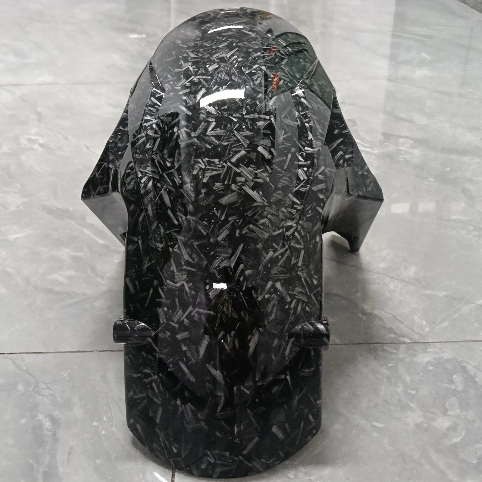 Motorcycle Front Fender For Kawasaki Mudguard 636 ZX-6R 2019-2025 ABS Carbon Fiber Pattern Fender Fairing Rocker cover 5