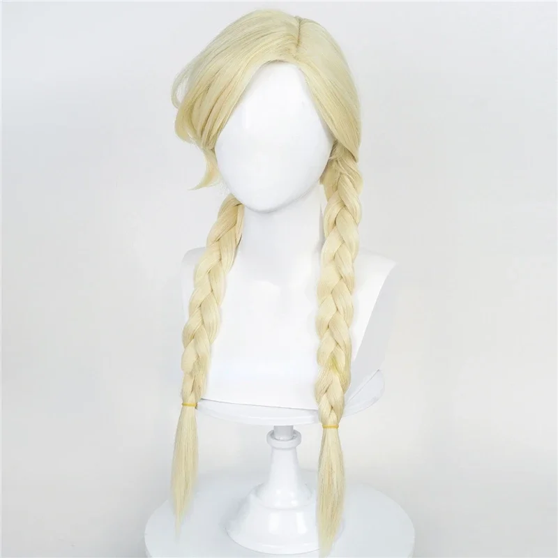 Anime Tokyo Revengers Haitani ran Haitani Rindo cosplay wig Tenjiku Rokuhara Peka golden double twist braid hair wig wig cap