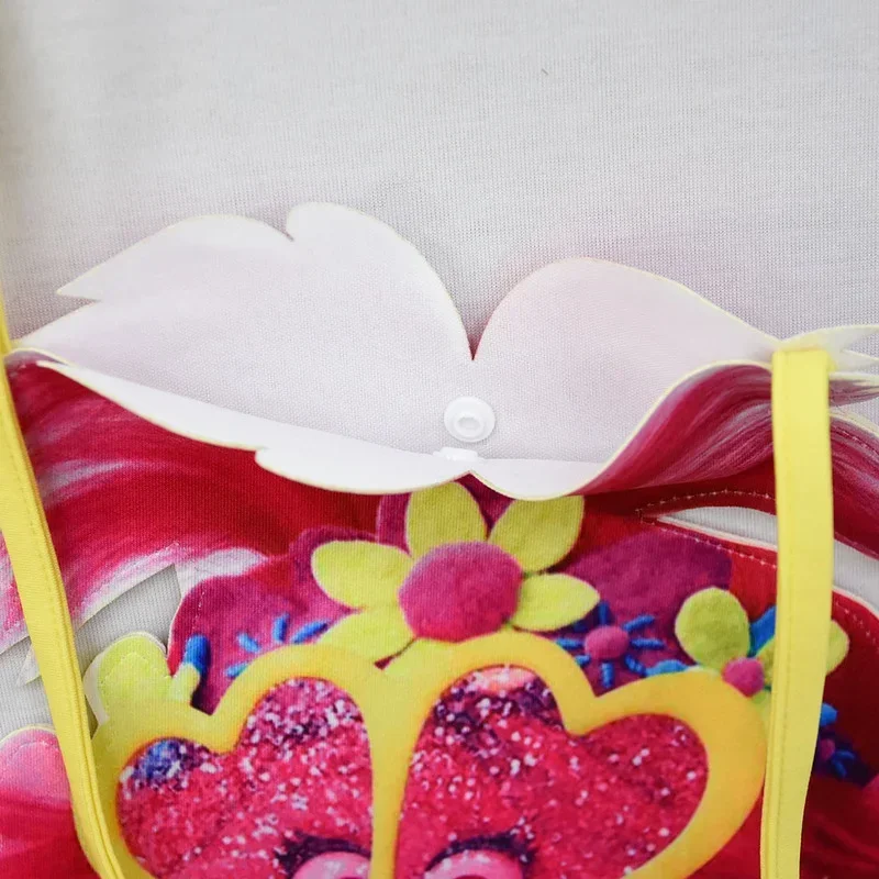 HN 8 trolls 2 kids costume for girls princess dress Kids Cosplay trolls poppy party dresses Vestido superfsia Infantil Girl C) 4