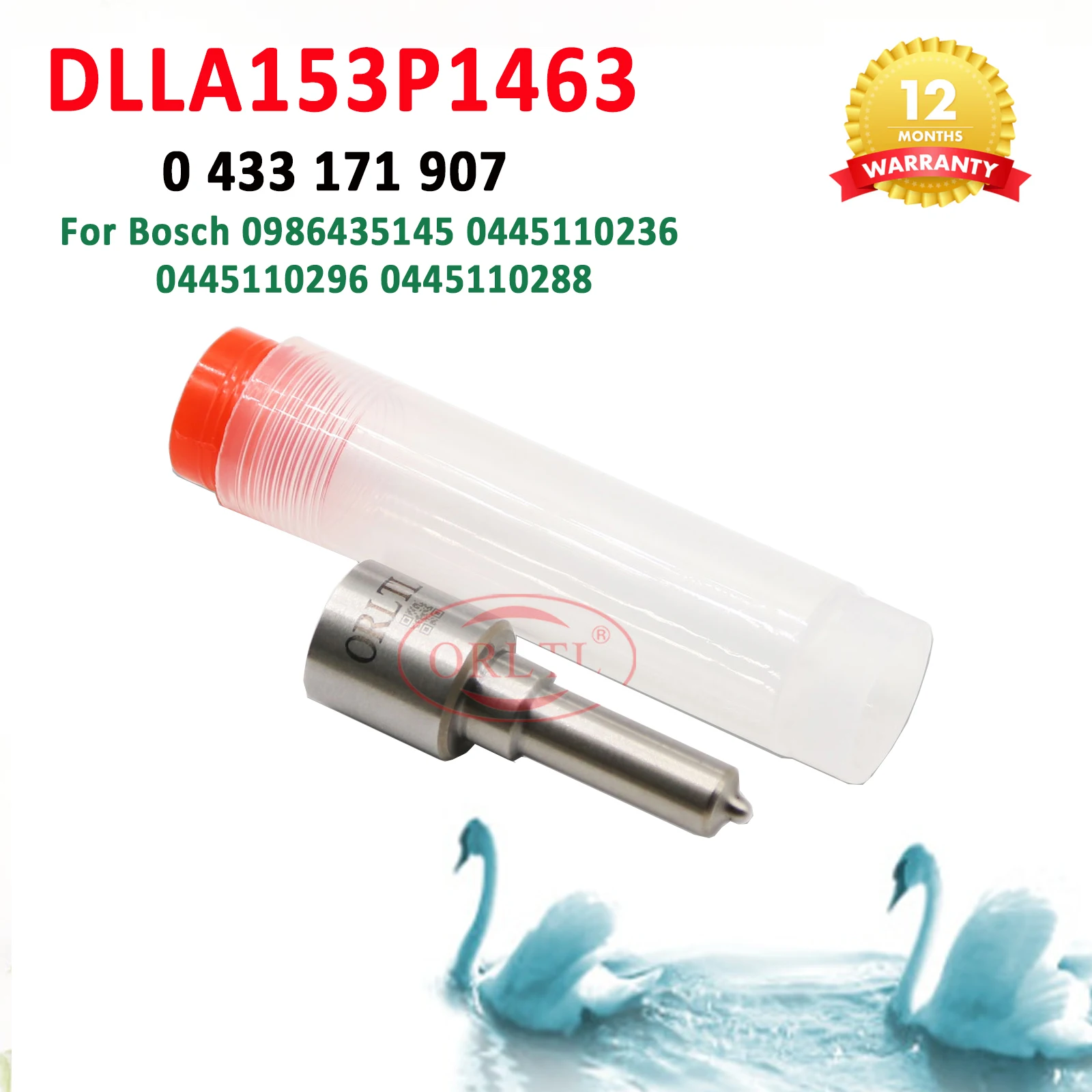 ORLTL DLLA153P1463 0433171907 Diesel Injector Nozzle DLLA 153P 1463 for Bosch Common Rail 0445110236 0445110296 0445110288