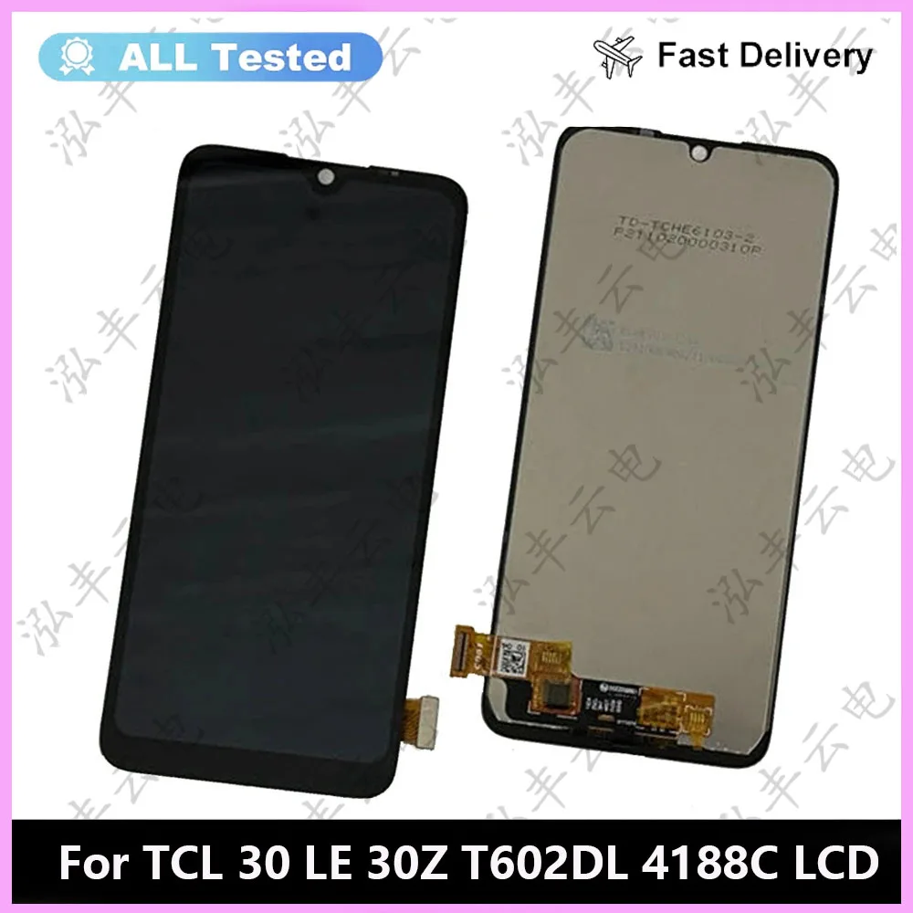 Layar LCD ponsel, suku cadang LCD ponsel perbaikan rakitan Digitizer sentuh, tampilan LCD 6.1 inci untuk TCL 30 LE 30 Z T602DL 4188C