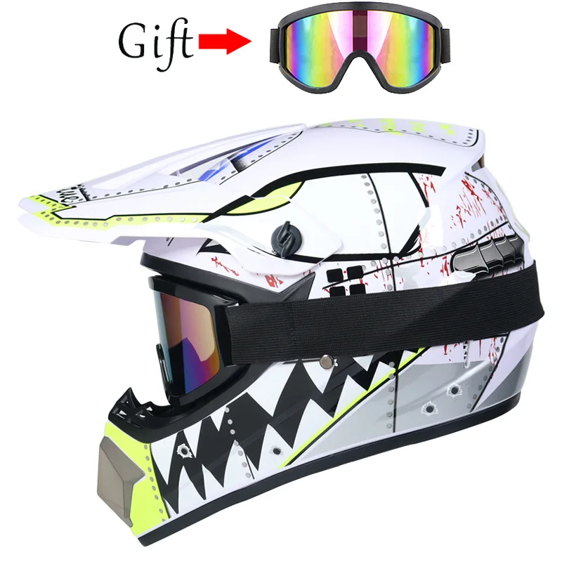 Motorhelm Kinderen Off-Road Helm Bike Downhill Am Dh Cross Helm Capacete Motocross Casco - afbeelding 1