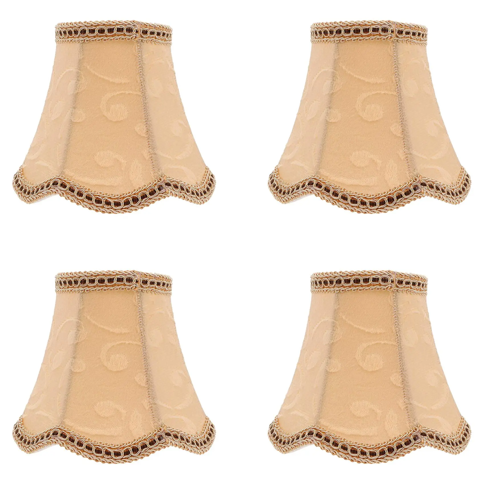 

4X Table Lamp Shade Fabric Cloth Clip On Light Shades Lamp Cover Drum Shade Lampshade Bulb For Floor Lamp Home-AT64