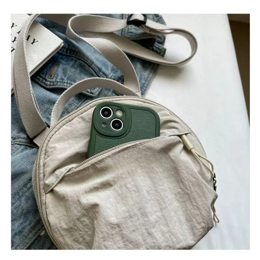 لطيف الكورية نمط النايلون حقيبة كتف الهاتف المحمول تخزين محفظة صغيرة مستديرة حقيبة حقائب المحفظة حقائب صغيرة حقيبة كروسبودي الفتيات