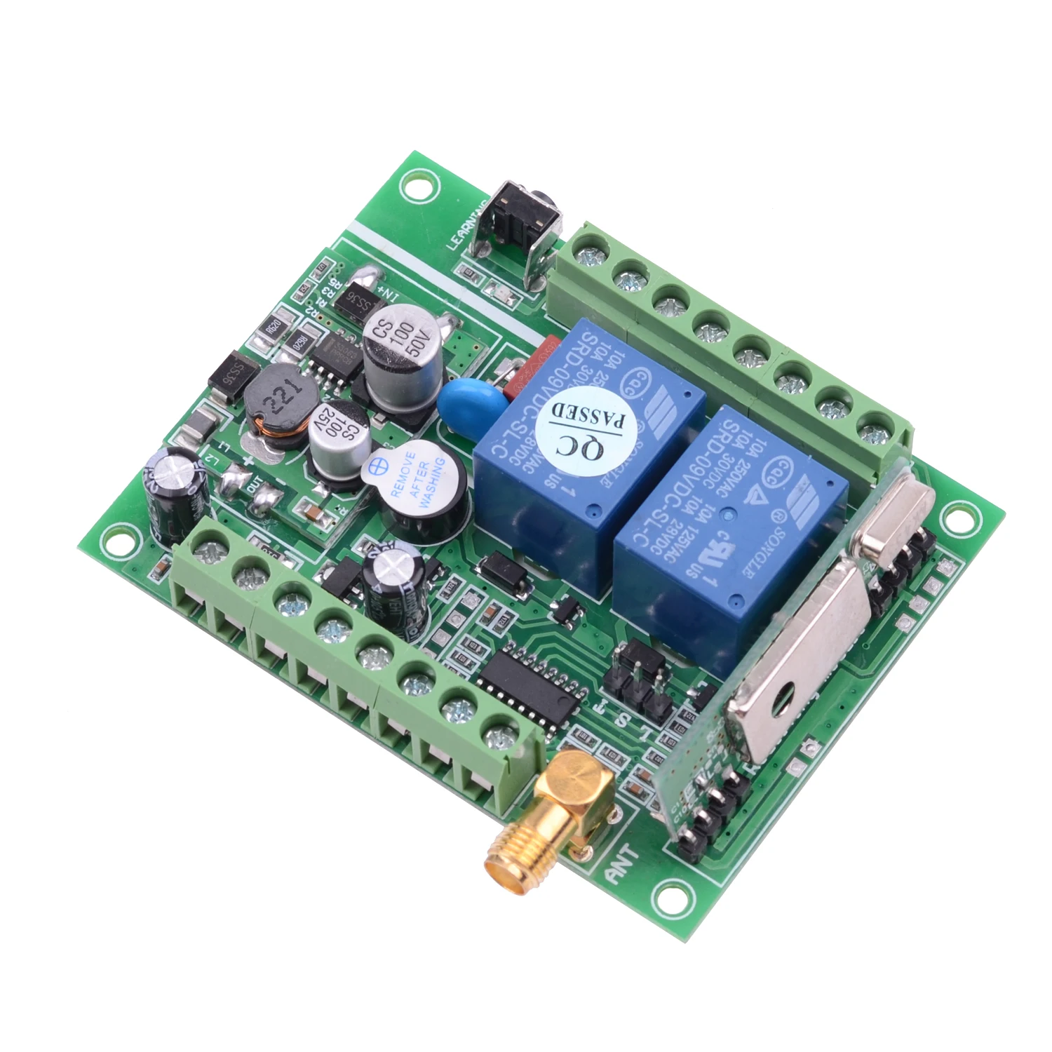 DC 12V 10A 2CH Relay multifunctional Module Receiver EV1527 Wireless Remote Control 433 Mhz Remote Switch for DC Motor DIY