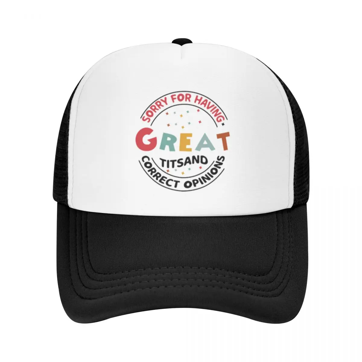 Mixed Color Sorry For Having Great Tits Heart Unisex Mesh Baseball Cap Women Men Personalized Beach Dad Caps Sport Sunscreen Hat