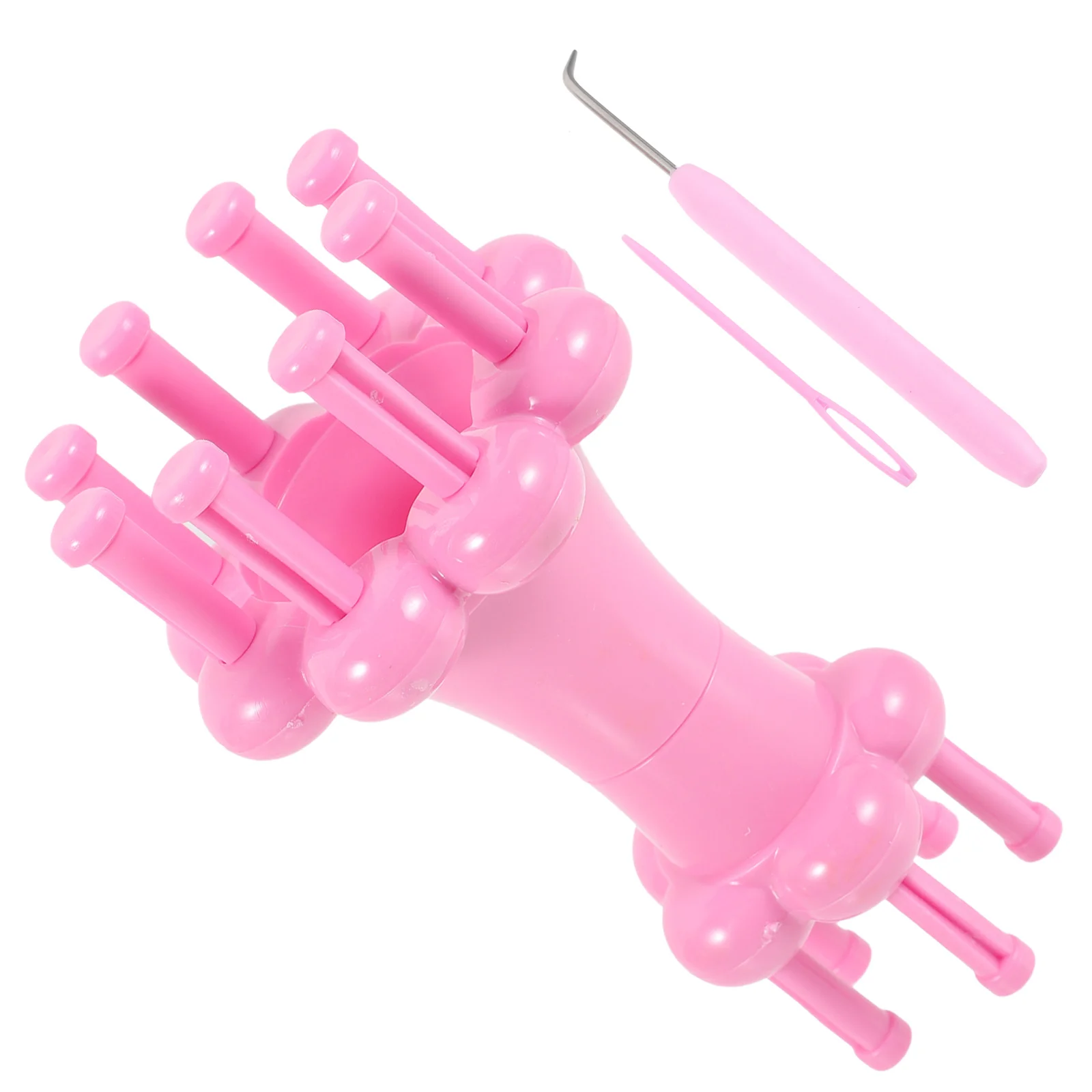 1 set 1 Set Double End Rope Braiding Machine Compact Knitting Loom For Home Craft Weaving Tools Rosy Rope Knitter Practical Yarn