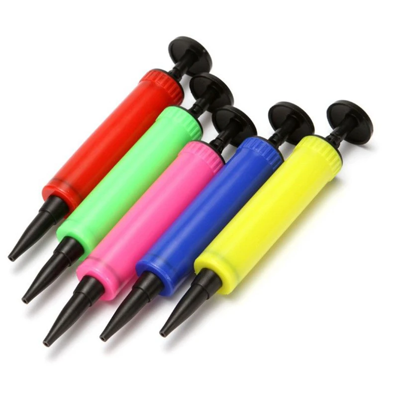 1pc Balloon Air Pump Inflator Plastic DIY Hand Held Foot Pump Random Color 3 Styles Foil Balloons Tools Birthday Party Supplies