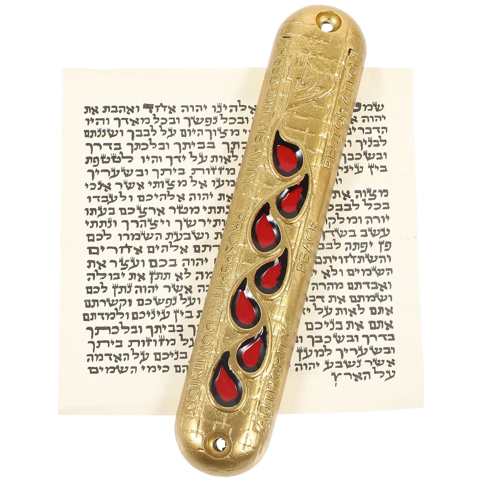 

Door Mezuzah Metal Retro Craft Holy Religious Tradition Faith Fortune Keychain Doorpost Scripture