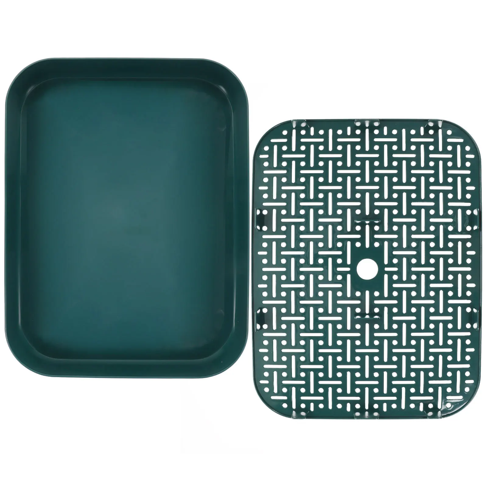 

Double Layer Fruit Draining Tray Premium Kitchen Drain Board for Tea Set Serving Drying Storage Compact Non-Skid Household