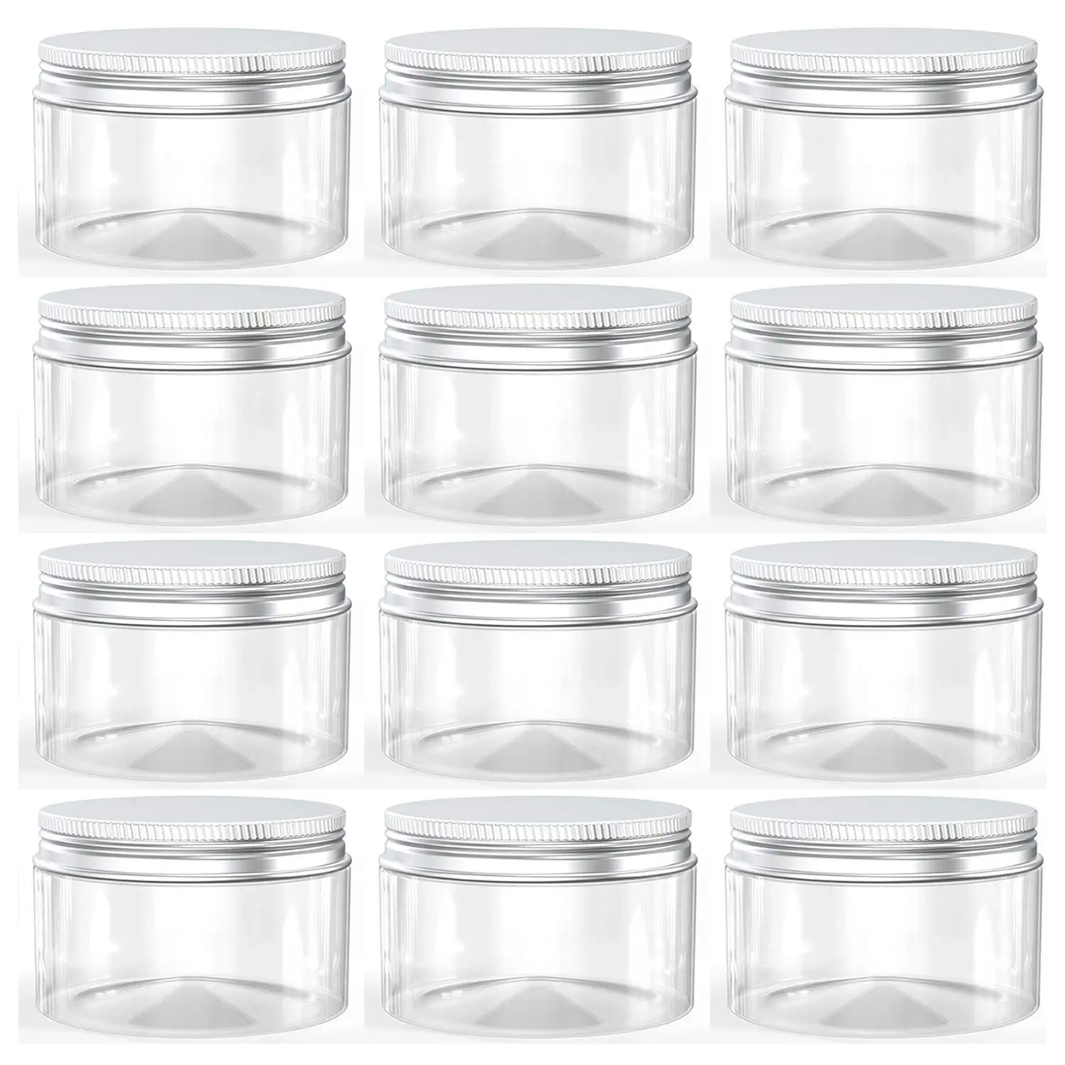 

50pcs/set 20g 30g 50g 100g 120g 150g Plastic Jar with Lids Screw Tin Clear Container Empty Cosmetic Cream Powder Pot Makeup Box