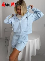 Spring Women's Summer Suit with Shorts Cotton Oversize Pink  Top and Shorts Set Two-piece Casual Tracksuit with Shorts for Women - Image 6