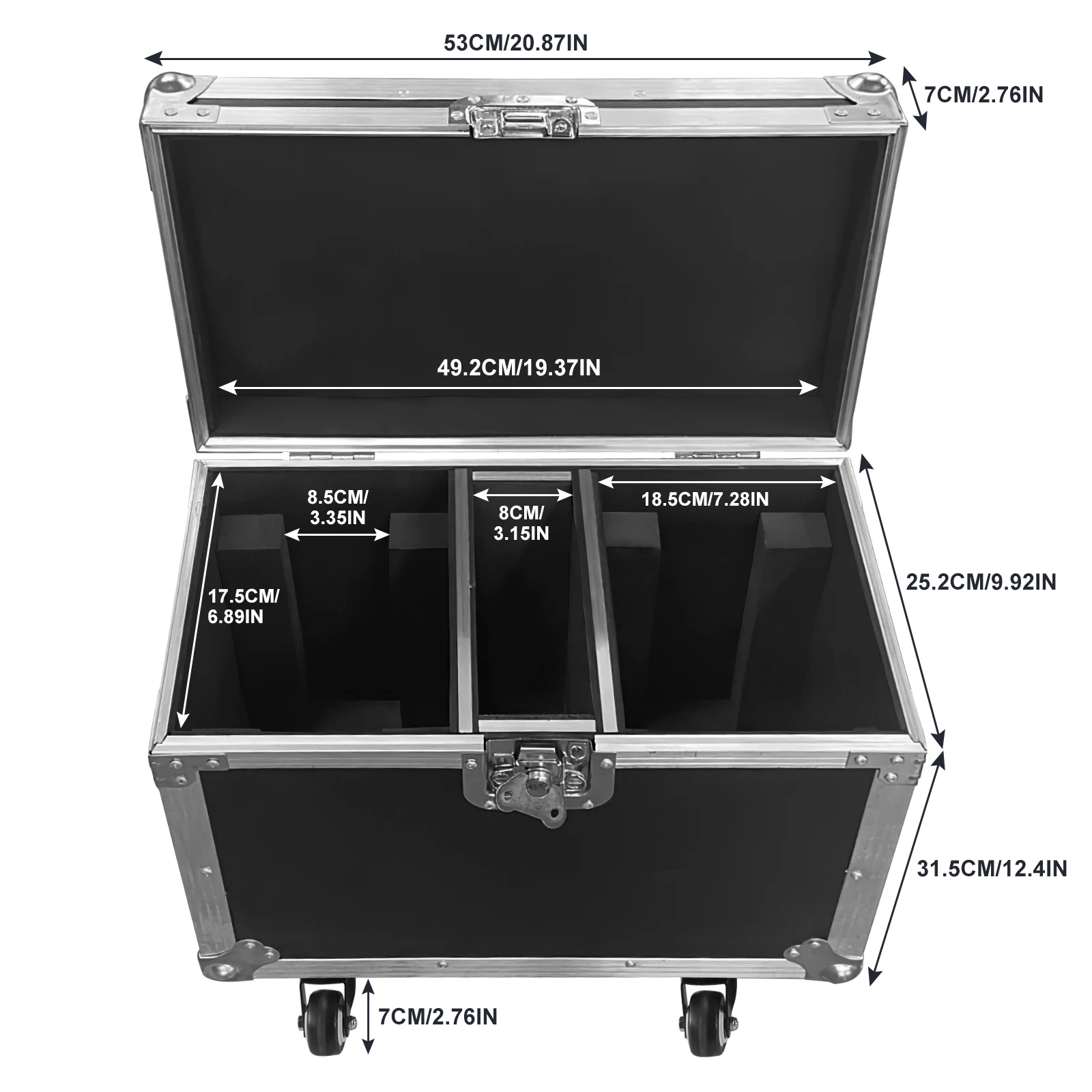 U'King حالة الطيران مع عجلات الثقيلة التمساح حالة الطيران ل 300 واط تتحرك رئيس DJ ضوء LED عين النحل ضوء المرحلة