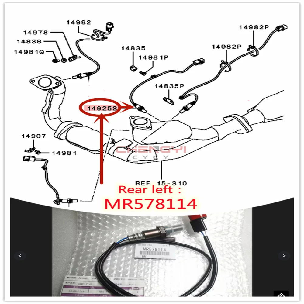 Engine Control Oxygen Sensor For Pajero Montero Shogun V73W V77W V87W V97W MD369190 MD365014 MR578114 MR578113