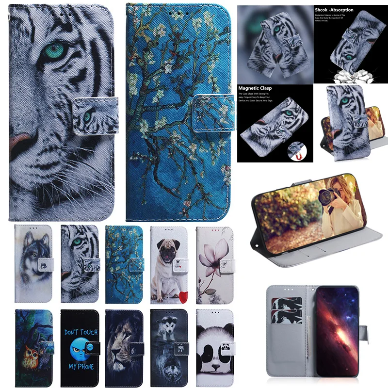 Painted Flip Magnetic Case For Motorola Moto Edge 30 40 50 Pro Neo Lite 20 50 Fusion s30 30 50 Ultra 5G Edge 2024 5G Phone Cover