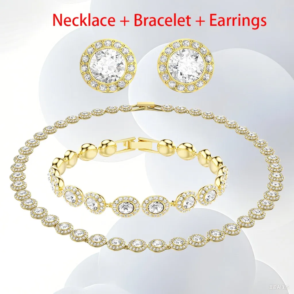 2026 New Arrival Exquisite Mixed-Cut Bridal Set for Women,Banquet Glamour Choice 6