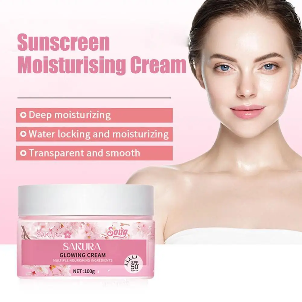 

100g SOUG Sakura Whitening And Brightening Cream Moisturizing UV Refreshing Anti FPS+50 Moisturizing And E3S6