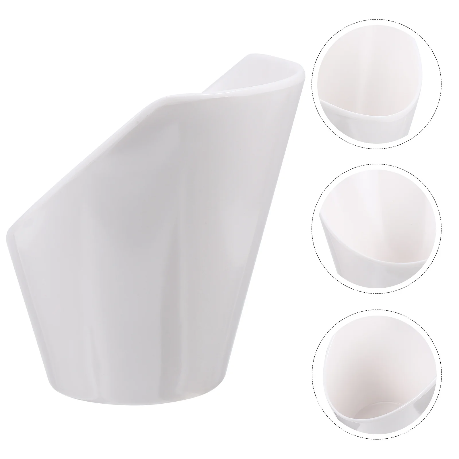 

1pc Angled Salad Bowl 2.5L Vegetable Storage Bowl Smooth Edge Kitchen Gadget For Home Restaurant Hotel Food Serving Container