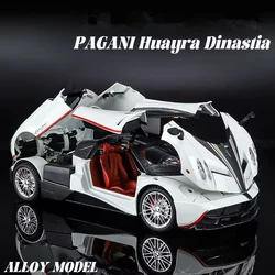 Large Size 1/18 Pagani Huayra Dinastia Alloy Sports Car Model Diecasts Metal Racing Car Model Sound and Light Childrens Toy Gift