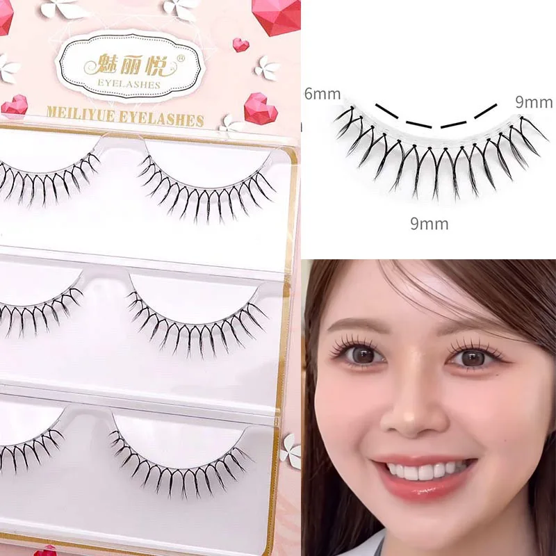 

Korean Women's Pure Handmade False Eyelashes Natural Transparent Stem Lashes Fairy Grafting Eyelash Extension Makeup Tools