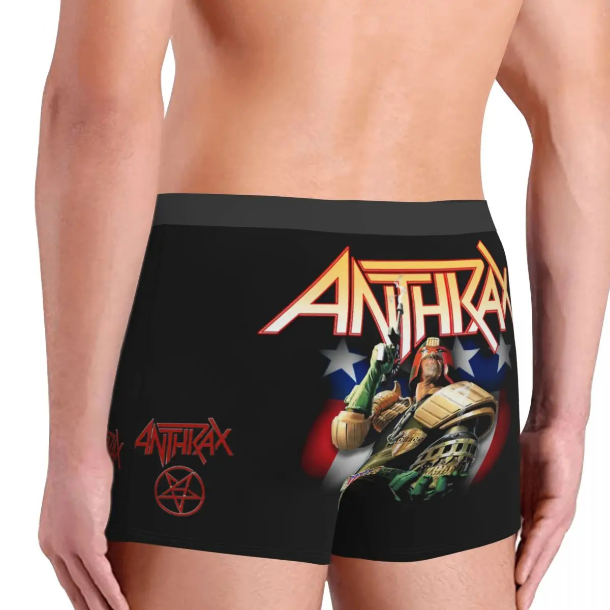 ANTHRAX BAND 3 bóxer para hombre, calzoncillos muy transpirables, alta calidad, Idea de regalo