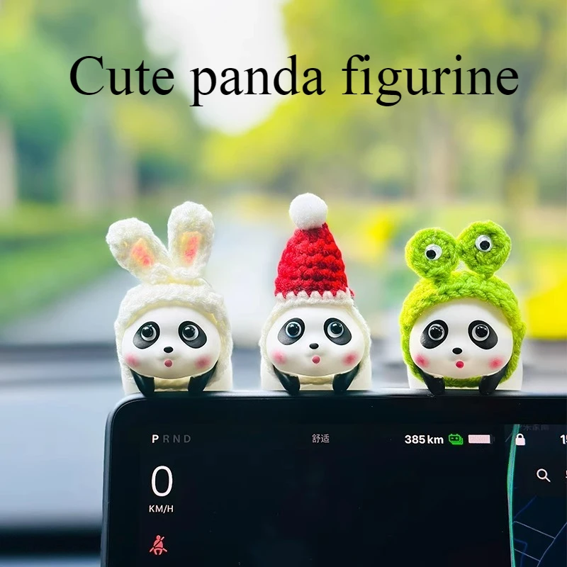 

Car Decorative Ornaments Cute Panda Car Interior Ornaments Internet Celebrity Car Center Console Screen Small Ornaments