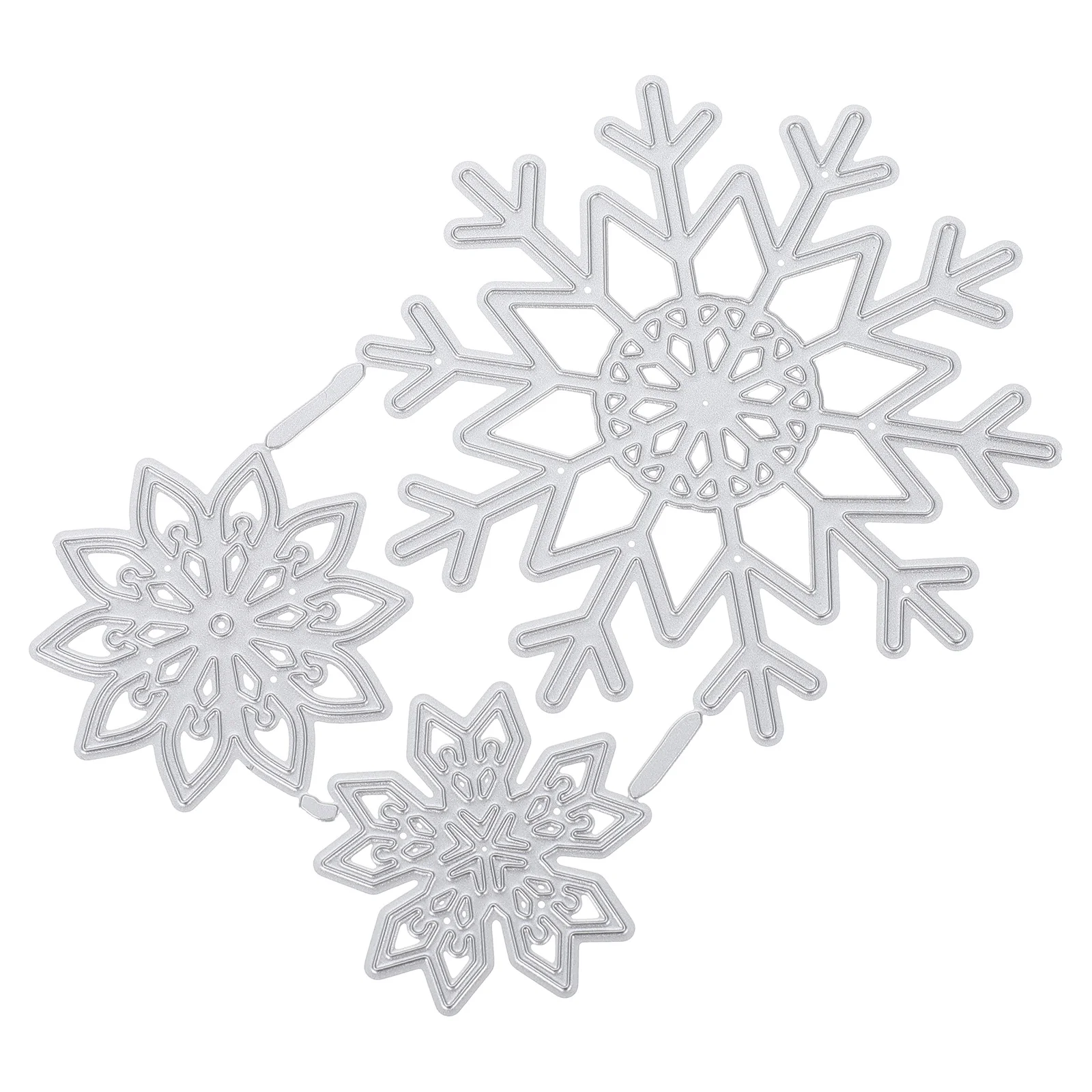 

3Pcs Christmas Snowflake Cutting Dies Carbon Steel DIY Embossing Dies for Scrapbooking Paper Crafts Xmas Card Making Decor