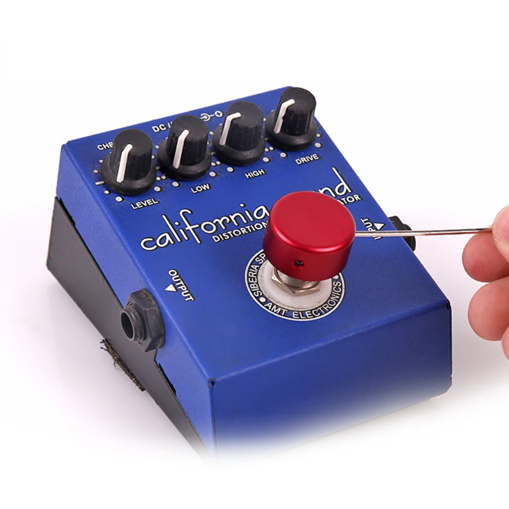 

4 Sets Aluminum Alloy Electric Guitar Pedal Cap Footswitch Topper Lightweight for Effect Pedals Guitar Nail