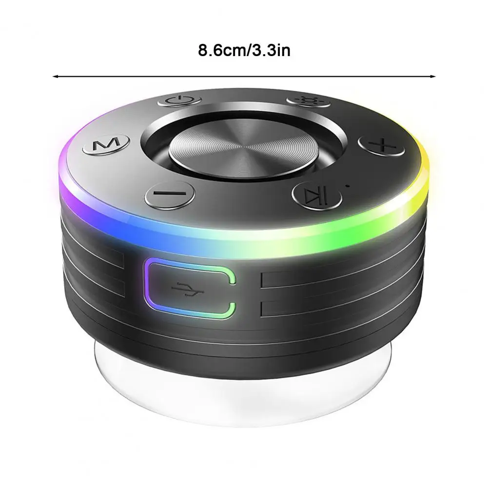 مكبر صوت لاسلكي متوافق مع تقنية البلوتوث مع أضواء RGB LED IPX7 مقاوم للماء وسهل التوصيل ومكبر صوت ستيريو محمول على شكل عظمة