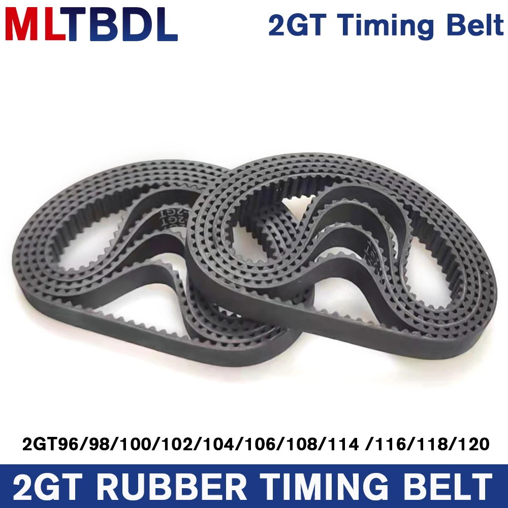 3D Printers Parts GT2 Closed Loop Timing Belt Rubber 2GT 6mm 96 98 100 102 104 106 108 114 116 118 120 mm Synchronous Belts Part