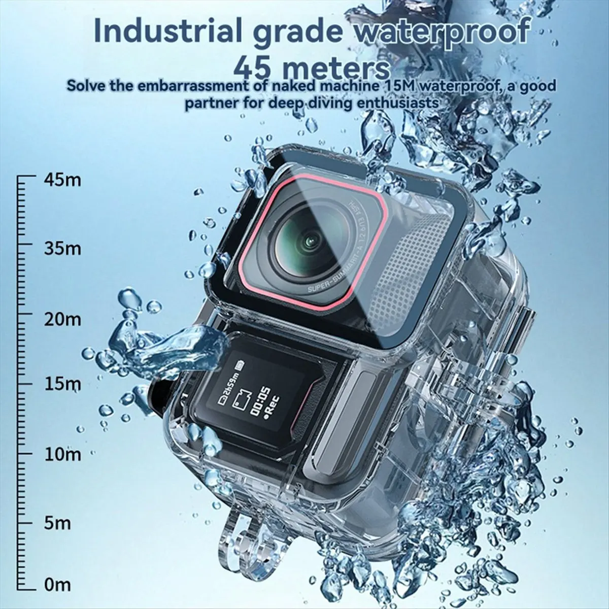 【~ New Y24A】Waterproof Case for Pro 2 Waterproof Dive Case 60M Housing Underwater Action Camera Accessories
