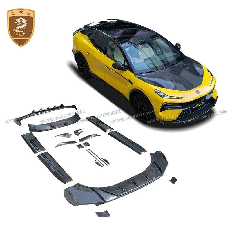 

1 Set Modification Bodykit Car Rear Trunk Spoiler Guide Wing Carbon Fiber Look Side Bumper Extension For Lotus Eletre Abina