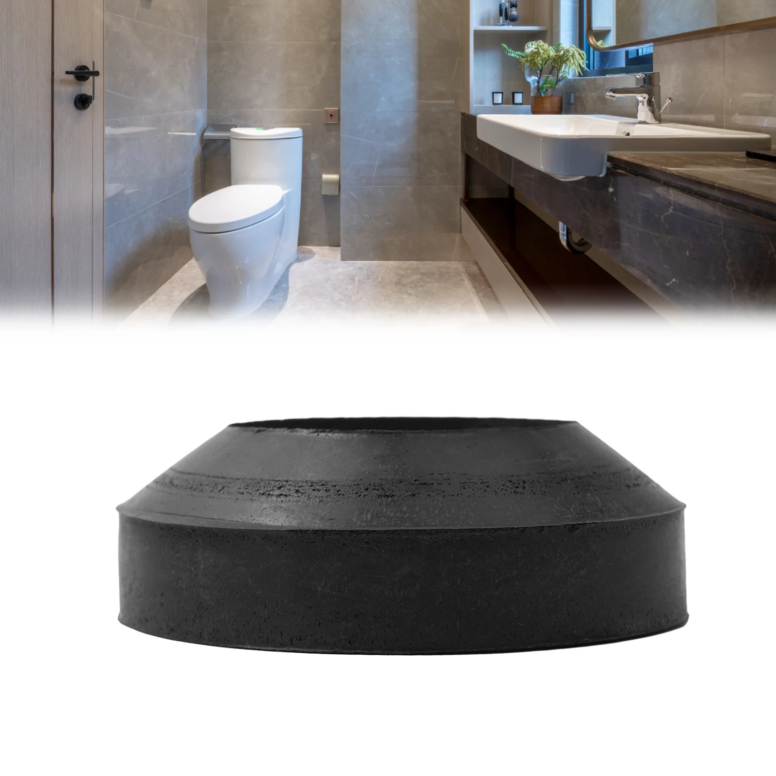 

Conical Rubber Washer for Toilet Cistern Seal Pan Gasket Use with Compatibility for Round and Oval Flapper Seats