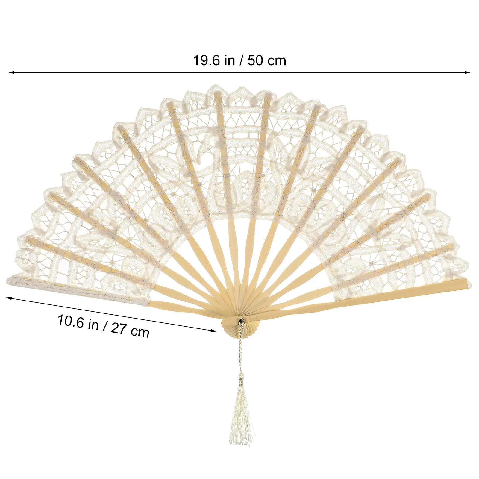 

Vintage Lace Folding Fan Bamboo Stick Cotton Hand Fan For Women Wedding Party Decoration Summer Portable Accessory