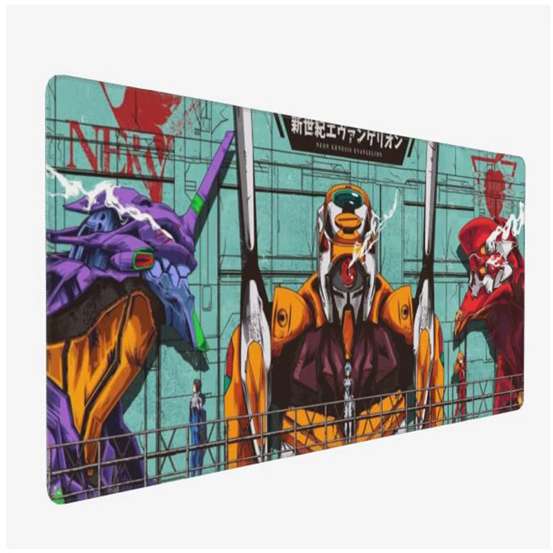 E-Evangelion Kawaii Mouse Pad Rubber Mat Mause Gaming Pc Mats Mousepad Gamer Keyboard Large Laptop Pads Accessories Non-slip Xxl