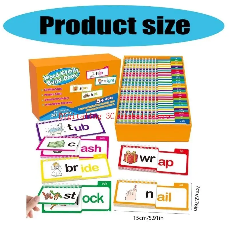 Phonics Flash Cards Lees en rijm Books Sight Words Flash Cards Letter Sounds Flash Cards For Kids Learning