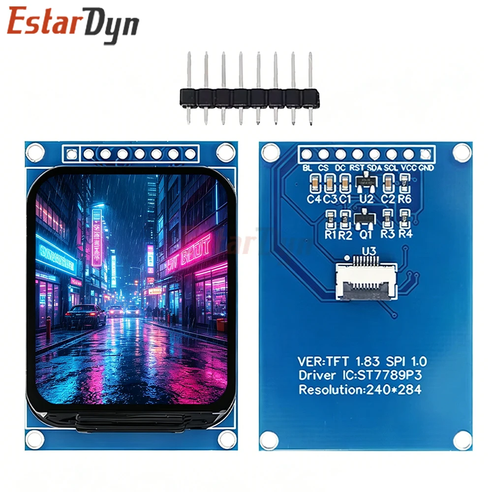 Estardyn 1.83 Inch ST7789 TFT LCD Display 240x284, SPI Full View Angle Module for Embedded DIY