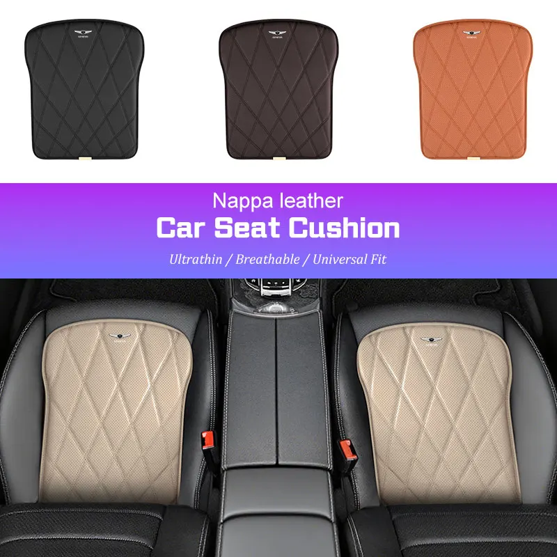 Key,Leather Car Seat Cushion Accessorie For Genesis G80 GV70 GV80 GV60 G70 Essentia G90 X GV90 Anti-Slip Seat Cover Chair Pad