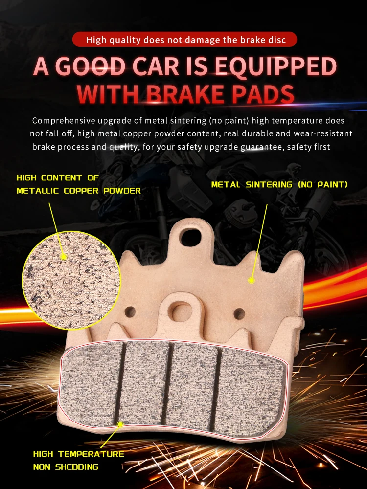 Mrrangt Motorcycle Metal sintering brake pad fit for BMW R1200GS R1200RT R1250R R1250RT R1250SE R1250LE R1250GS ADV