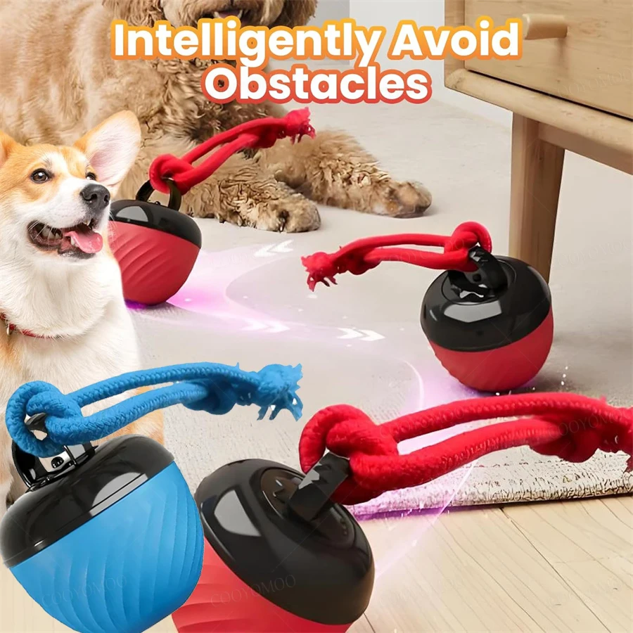 

Intelligent Dog Toy Ball Electronic Interactive Cat Toy Usb Automatic Moving Bouncing Ball For Large Medium Dog Holiday Pet Gift