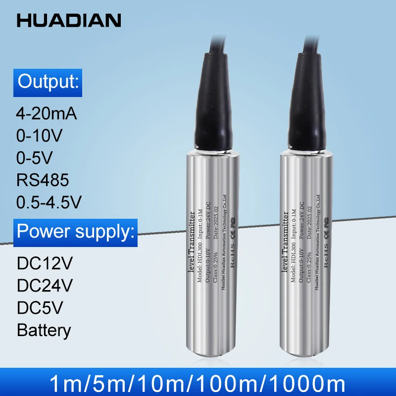 

water level indicator for tank tuya hydrostatic level sensor Display Control Instrument 4-20ma water level monitor level sensor