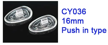 500pieces=250pairs Teardrop type Silicone nose pads size 15mm 16mm 17mm screw-in or push-in type optional