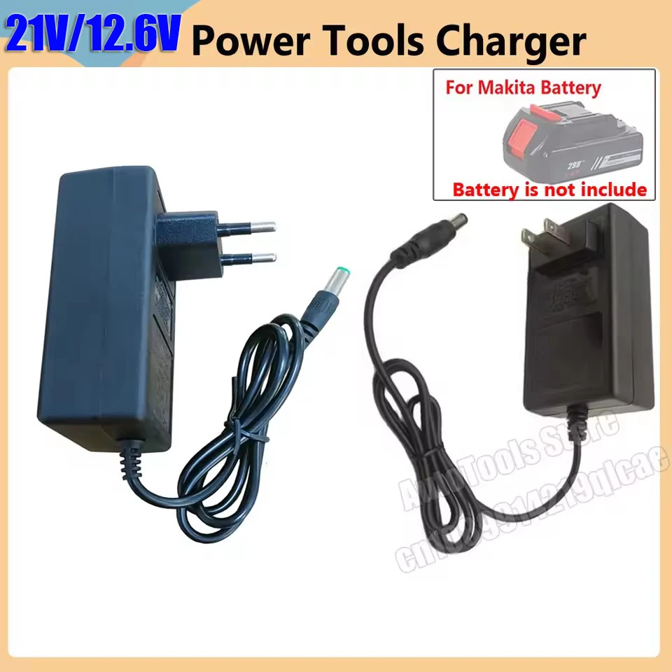 

21V/12.6V 2A Lithium Battery Charger For Electric Drill Intelligent Power Tool Charger DC Power Supply Adapter With EU US Plug