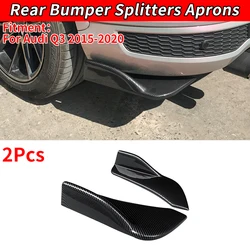 For Audi Q3 2015-2020 Car Exterior Decoration Rear Bumper Splitters Aprons Trunk Lip Spoilers Wing Diffuser Wrap Angle Protector