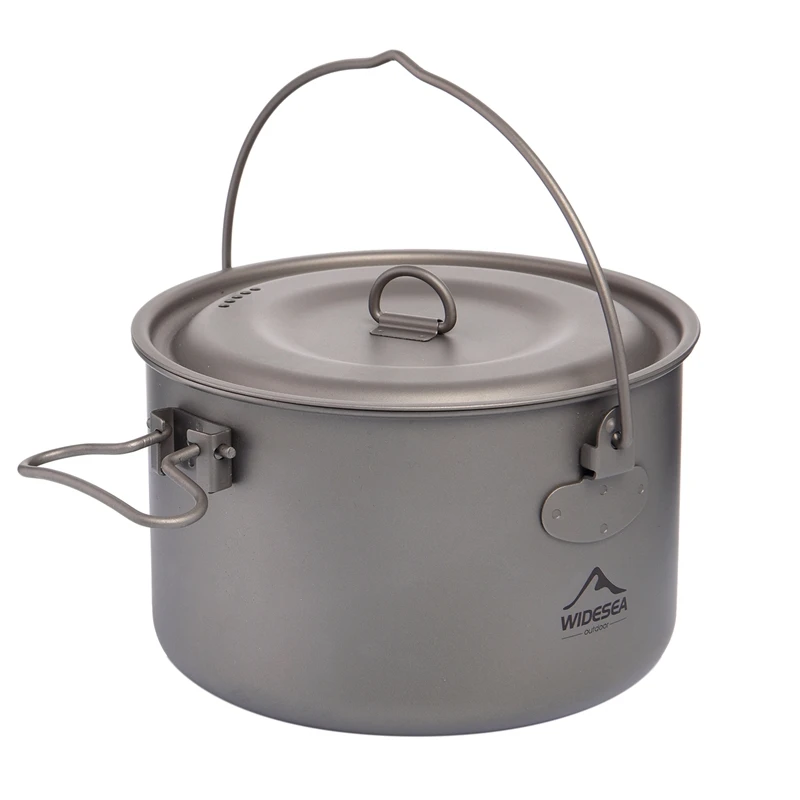 

New-WIDESEA Camping Tableware Titanium Cookware Set Tourism Cauldron Outdoor Cooking Pot Picnic Kitchen Hiking Trekking